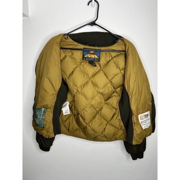 Vintage Bauer Down Eddie Bauer Jacket Green Olive Women's Full Zip Size Large - Picture 11 of 12